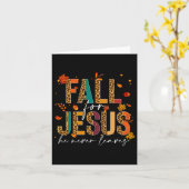 イエスに恋して 彼は決して離れない クリスチャンの信仰 カード (黄色い花)