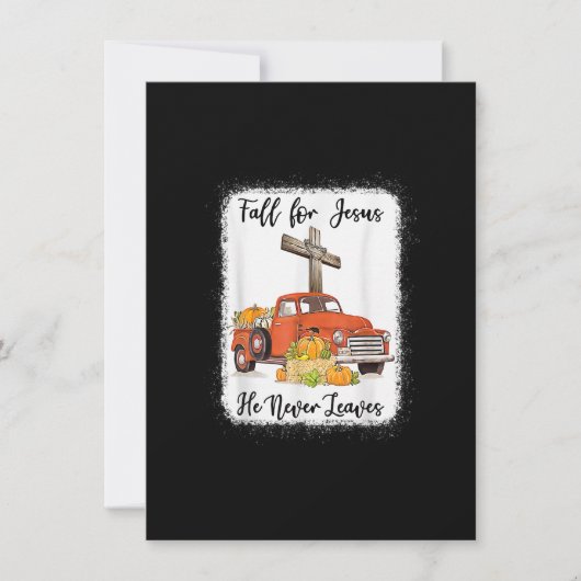 イエスに恋して、彼は決して離れない パンプキントラック、ありがとう 招待状 (正面)