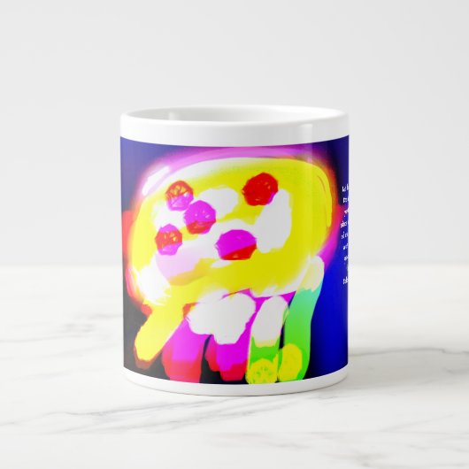 イエスに感謝 ジャンボコーヒーマグカップ (正面)