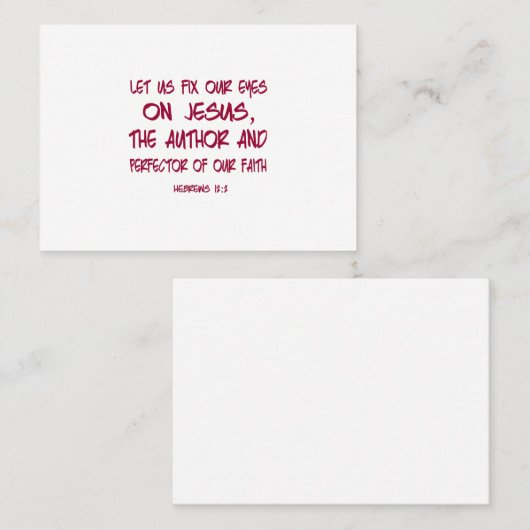 イエスに目を向けよう 名刺 (正面/裏面)