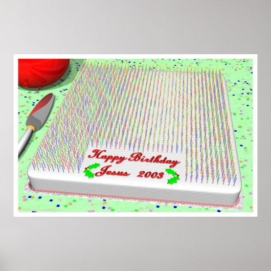 イエスのお誕生日ケーキ ポスター (正面)