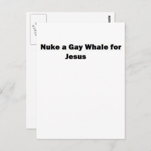 イエスのためにゲイクジラをヌーク ポストカード (正面/裏面)
