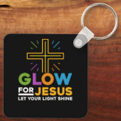 イエスのために輝く光を信じる信仰を交差させる キーホルダー (裏面)