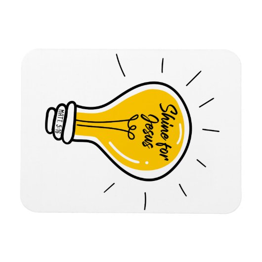 イエスのために輝く – Matthew 5:16 Sunday School マグネット (横)