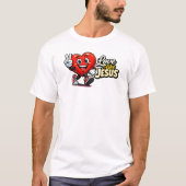 イエスのように愛する - ハート - クリスチャン Tシャツ (正面)