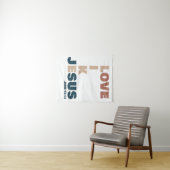 イエスのように愛する - ヨハネ 15:12 女性のためのクリスチャン タペストリー (インサイチュ(横))