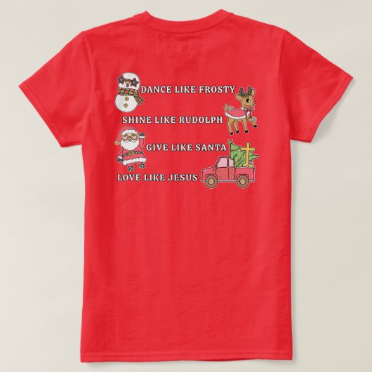 イエスのように愛するTシャツ Tシャツ (デザイン裏面)
