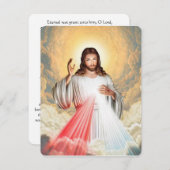 イエスのカトリック葬儀追悼聖なるカード1 (正面/裏面)