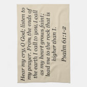 イエスのキッチンハンドタオル詩編61:1-2 キッチンタオル (縦)
