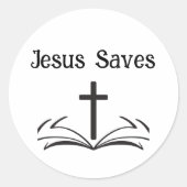 イエスのシ救ステッカー ラウンドシール (正面)