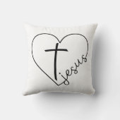 イエスのハートとクロス クッション (裏面)