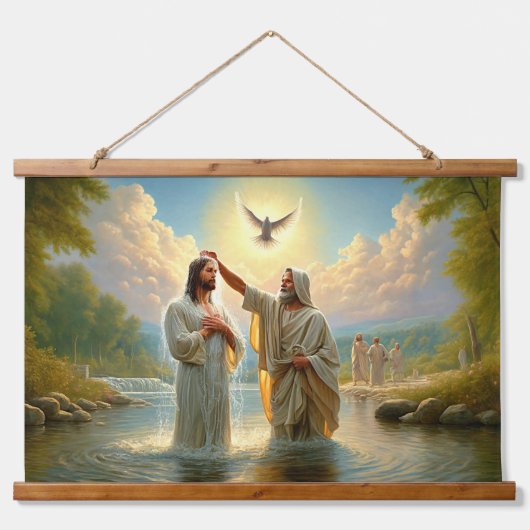 イエスのバプティシム 吊り下げ型タペストリー (正面)