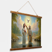 イエスのバプティシム 吊り下げ型タペストリー (傾斜あり)