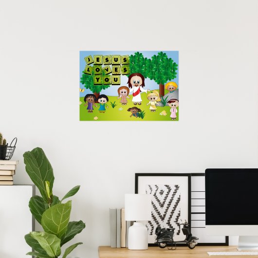 イエスのポス子供へター教会とクリチェ ポスター (ホームオフィス)