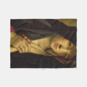 イエスのマリアの母 – 悲しみのマドンナ フリースブランケット (正面(横))