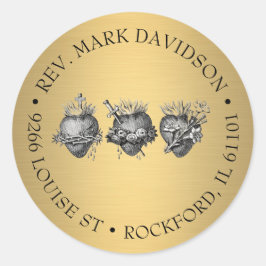 イエスの三つのハート，マリア，ヨセフの住所 ラウンドシール