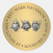 イエスの三つのハート,マリア,ヨセフの住所 ラウンドシール (正面)