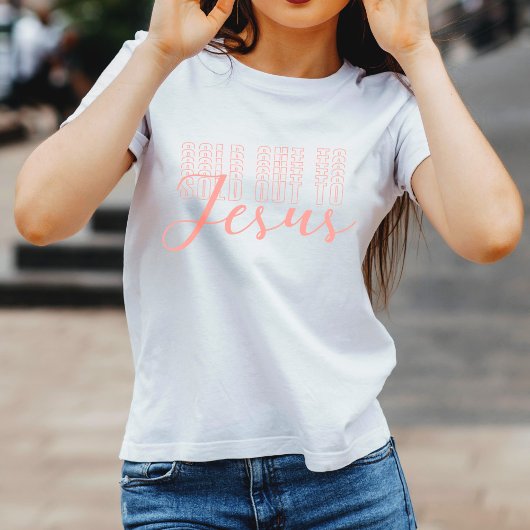イエスの信仰に基づく白人女性に売り切られる Tシャツ