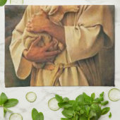 イエスの信仰、愛、キッ信じチンハンドタオル キッチンタオル (折り畳み)