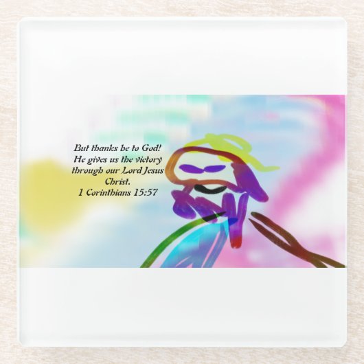 イエスの勝利 ガラスコースター (正面)