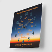 イエスの十二使徒 スクエア壁時計 (傾斜)