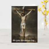 イエスの十字架刑の受章 カード (黄色い花)