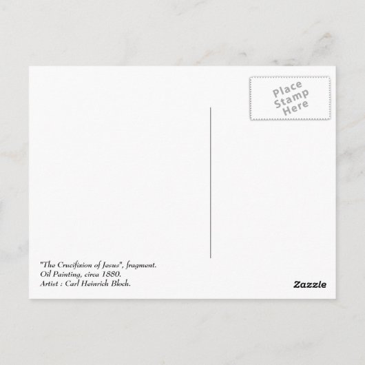 イエスの十字架。ファインアートイースター ポストカード (裏面)