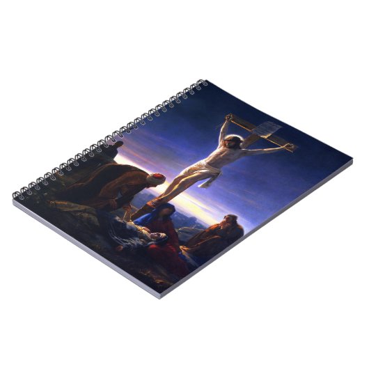 イエスの十字架。ファインアートギフト手帳 ノートブック (左側)