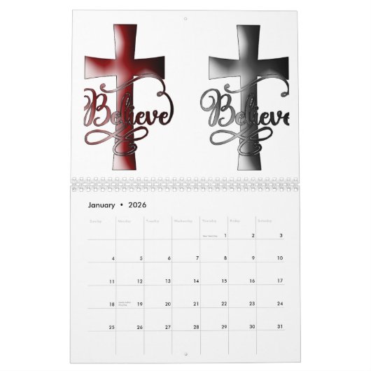 イエスの十字架 – 2025信仰のカレンダー カレンダー (1月 2026)