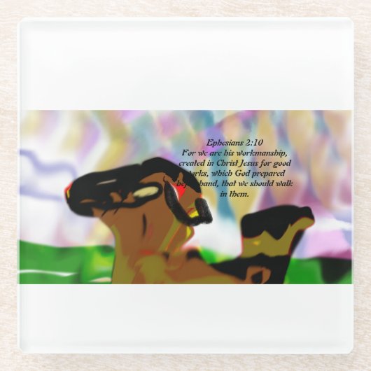 イエスの友人 ガラスコースター (正面)