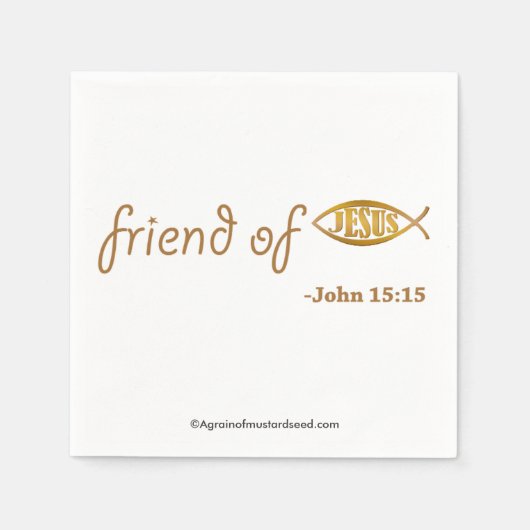 イエスの友人 スタンダードカクテルナプキン (正面)