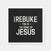 イエスの名においてあなたを戒める スタンダードカクテルナプキン (正面)