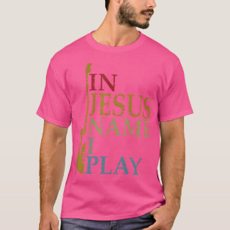 イエスの名においてギターを弾く Tシャツ