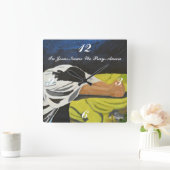 イエスの名において我々祈は正方形の時計 スクエア壁時計 (ホーム)