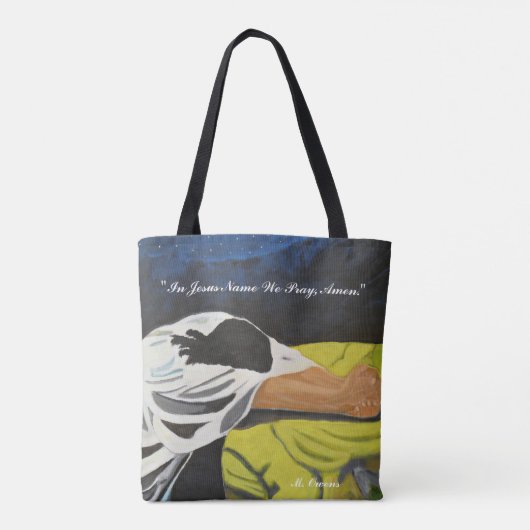 「イエスの名において祈私たち、アーメン。」 トートバッグ (裏面)