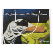 イエスの名において私たち祈の抱き枕 ラージペーパーバッグ (正面)