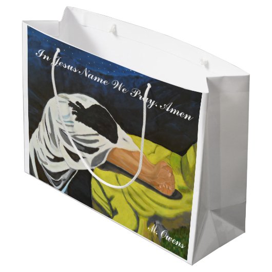 イエスの名において私たち祈の抱き枕 ラージペーパーバッグ (裏面アングル)