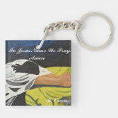 イエスの名において私たち祈は、アーメンキーチェーン キーホルダー (裏面)