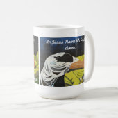 イエスの名において私たち祈、アメン。 コーヒーマグカップ (正面右)