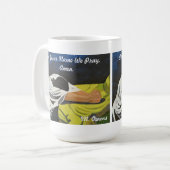 イエスの名において私たち祈、アメン。 コーヒーマグカップ (正面左)