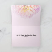 イエスの名によって癒される ピンクの百日菊 キリスト教 カード (内部)
