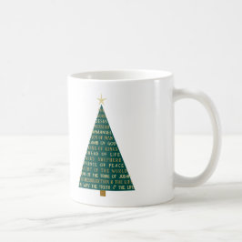 イエスの名のクリスマスツリー コーヒーマグカップ