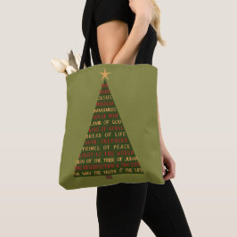 イエスの名のクリスマスツリー トートバッグ