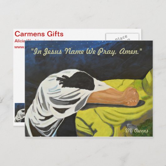 イエスの名の中で祈私たち、アーメン！ポストカード ポストカード (正面/裏面)