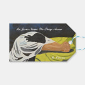 イエスの名の中で私たち祈はカスタムギフトラベル ギフトタグ (正面(横))