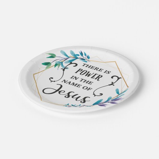 イエスの名の中に力がある ペーパープレート (アングル)