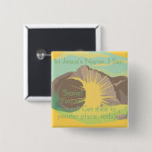 イエスの名の中の空の墓I石!向こうだ! 缶バッジ (正面&裏面)