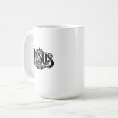 イエスの名の入ったホワイトコーヒーマグ コーヒーマグカップ (正面左)