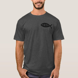 イエスの名を持つキリスト教の魚のシンボル Tシャツ