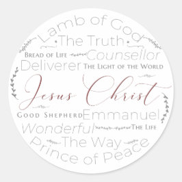 イエスの名前のスクリプト タイポグラフィ ステッカー